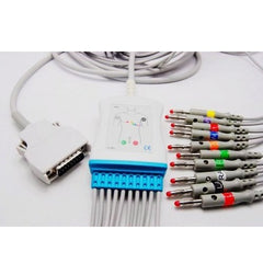 Cable para electrocardiógrafo de 10 puntas compatible con mortara  E10R-MT-B