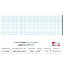 Papel para tococardiografo marca sonomed modelo BY112120/250B