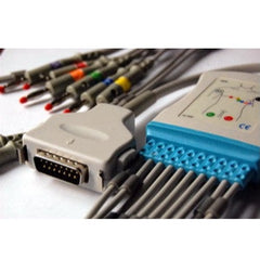 Cable para electrocardiógrafo de 10 puntas compatible con Funda denshi  E10-FD-B