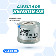 Cápsula de sensor de O2 para medición en corriente principal
