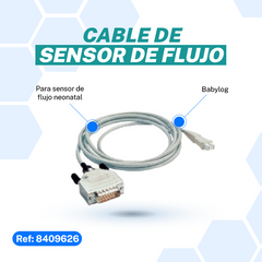 Cable de sensor de flujo para sensor de flujo neonatal