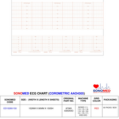 Papel para tococardiografia marca sonomed modelo CO15290/150R (corometrics 170)