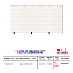 Papel para electrocardiografía sonomed modelo HM9090/360RS (marca general electric modelo MAC500)