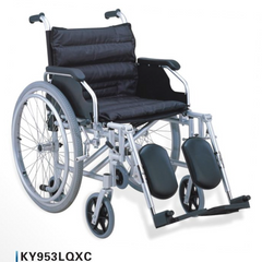 Silla de ruedas adulto sobrepeso con elevapiernas marca Kaiyang modelo  KY953LQXC