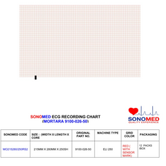 Papel para electrocardiografía  marca sonomed modelo MO215280/250RS2 (mortara eli250)